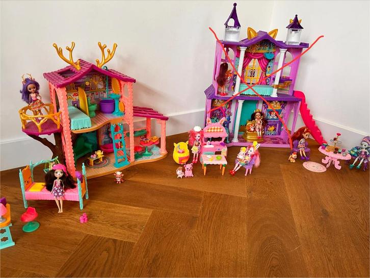 Meerde Enchantimals Poppenhuizen, sets en poppetjes, Kinderen en Baby's, Speelgoed | Poppenhuizen, Zo goed als nieuw, Poppenhuis