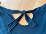 Zwart zachte S top decolleté strik open rug plooien mouwloos, Kleding | Dames, Tops, Zwart, Ophalen of Verzenden, Onbekend, Zo goed als nieuw