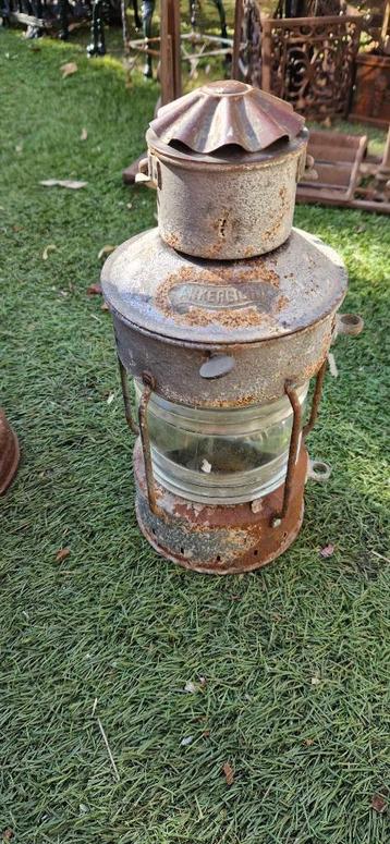 Prachtige vintage doorleefde scheepslamp/ankerlicht*brocante beschikbaar voor biedingen