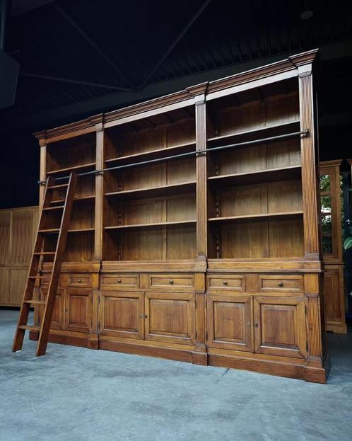 XXL Boekenkast | Eiken Bibliotheekkast | 6 delen #2204, Huis en Inrichting, Kasten | Boekenkasten, Gebruikt, 200 cm of meer, 200 cm of meer