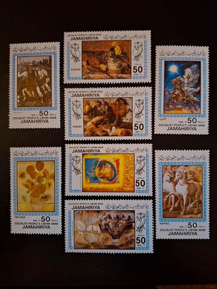 Libië 1983 Schilderijen, Postzegels en Munten, Postzegels | Afrika, Postfris, Libië, Ophalen of Verzenden