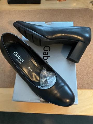 Nieuwe zwarte leren pumps van Gabor, maat 40,5 beschikbaar voor biedingen