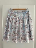 Rok floral print in pastel kleuren | maat 27 (36 - S) | lich, Gedragen, Knielengte, Ophalen of Verzenden, Maat 36 (S)