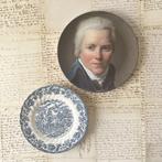 Set van 2 wandbordjes brocante blauw oude meesters, Ophalen of Verzenden, Zo goed als nieuw