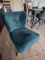 Groene Fauteuil met Houten Poten, Huis en Inrichting, Hout, Minder dan 50 cm, Gebruikt, Minder dan 75 cm