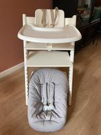 Stokke Tripp Trapp complete set - wit (zeer goede staat), Ophalen, Zo goed als nieuw, Meegroeistoel, Gordel(s)