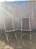 2 inklapbare brommo houten tuinstoelen / Ligstoel van Ikea, Inklapbaar, Gebruikt, Hout, Ophalen