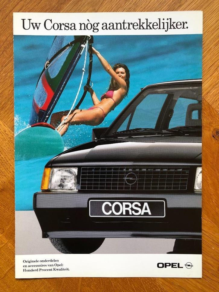 Opel Corsa accessoire folder 1987, Boeken, Auto's | Folders en Tijdschriften, Nieuw, Opel, Verzenden