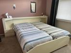 Vintage Tweepersoonsbed met Nachtkastjes, Ophalen, Gebruikt, Wit, Tweepersoons