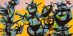 Marc - Cobra schilderij Titel vogelnest 150x80cm, Ophalen of Verzenden
