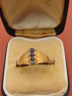 Prachtige oude antieke ring 19e eeuw met saffier, Verzenden, Met edelsteen, Dame, Goud