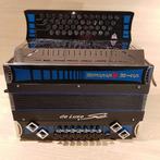 Strasser De Luxe SE Demo blauw steirische harmonica G/C/F/Bb, Ophalen of Verzenden, Nieuw, Met riemen