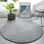 Grijs Rond Vloerkleed / Kleed Tapijt Mat Vloermat, Verzenden, Nieuw, Grijs, Rond