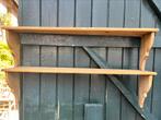 Houten wandrekje met 2 plankjes – rustiek & decoratief!, Ophalen, Gebruikt