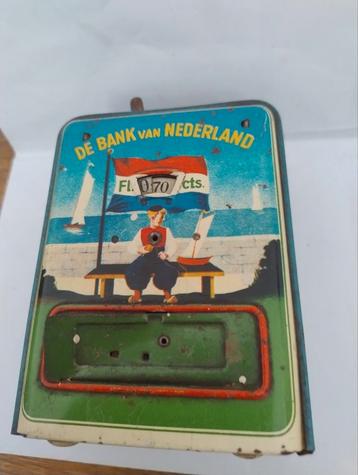 👉 Blikken vintage  spaarpot De bank van Nederland  beschikbaar voor biedingen