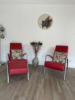 2 Harvink Fauteuils met Lokker, Ophalen, Gebruikt, Leer, 75 tot 100 cm