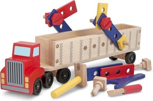 Melissa & Doug Houten Vrachtwagen Bouwset, Kinderen en Baby's, Speelgoed | Houten speelgoed, Nieuw, Overige typen, Ophalen of Verzenden