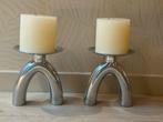 Twee prachtige en unieke aluminium kandelaren van Bob, Huis en Inrichting, Woonaccessoires | Kandelaars en Kaarsen, Ophalen of Verzenden
