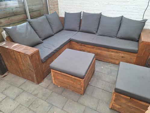 Lounge bank steigerhout, Tuin en Terras, Tuinsets en Loungesets, Zo goed als nieuw, Steigerhout, Bank, Ophalen