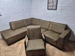 Hoekbank | Olive | Set, Huis en Inrichting, Banken | Bankstellen, Ophalen of Verzenden, Zo goed als nieuw, Stof
