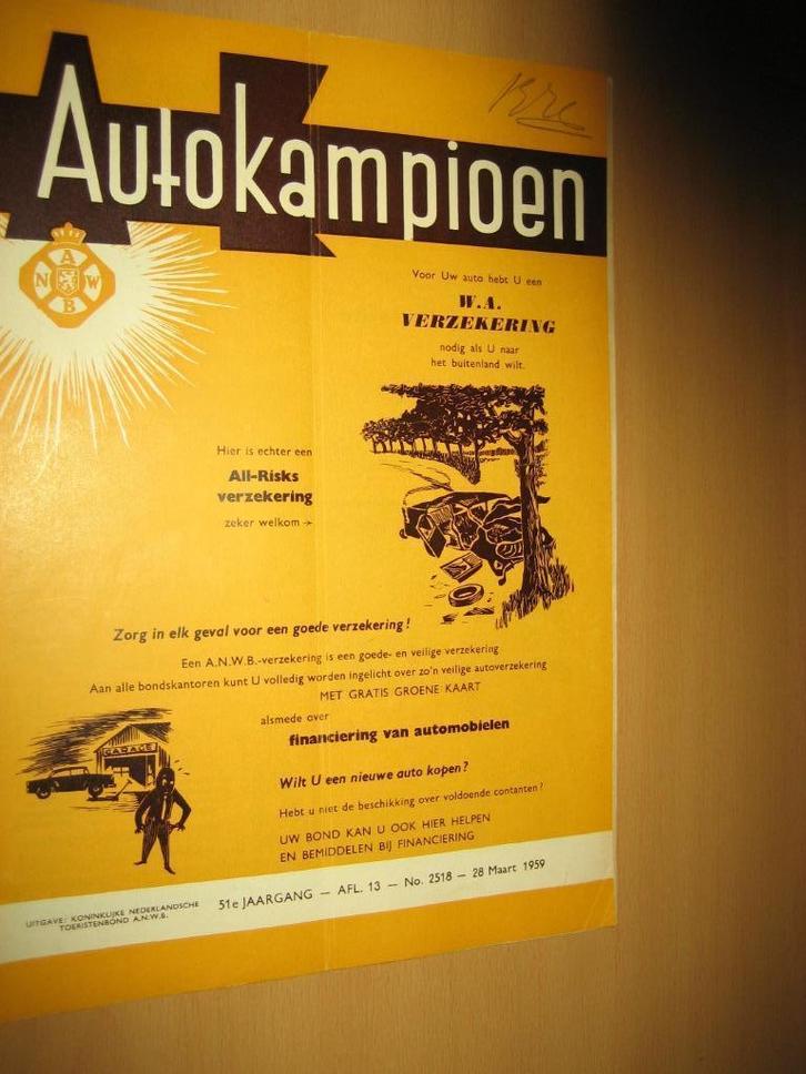 AK 1959 13 DAF 600 Eccles Bounty Goed Kamp Panhard Geneve, Boeken, Auto's | Folders en Tijdschriften, Gelezen, Overige merken