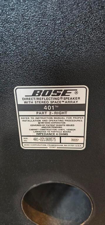 Bose 401 Luidsprekers - Klassiek Geluid! beschikbaar voor biedingen