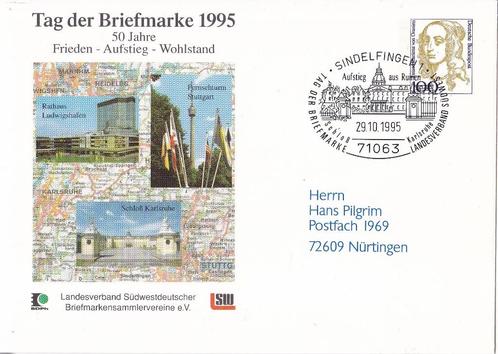 Duitsland – Umschlag – Tag der Briefmarke 1995 – Ruinen, Postzegels en Munten, Brieven en Enveloppen | Buitenland, Envelop, Verzenden