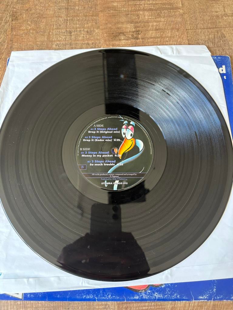 3 Steps Ahead - Drop It, Cd's en Dvd's, Vinyl | Dance en House, Gebruikt, Techno of Trance, 1990 - 1999, 12 inch, Ophalen of Verzenden
