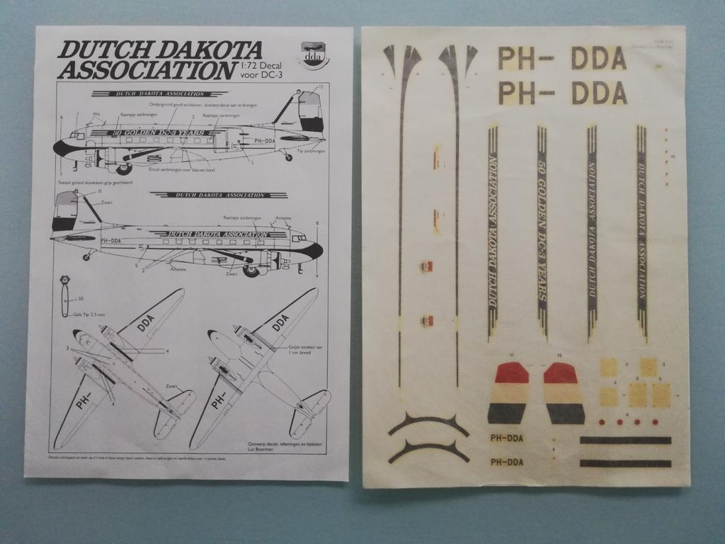 Dutch Dakota Association Decal voor DC-3 1:72, Overige merken, 1:72 tot 1:144, Ophalen of Verzenden, Zo goed als nieuw