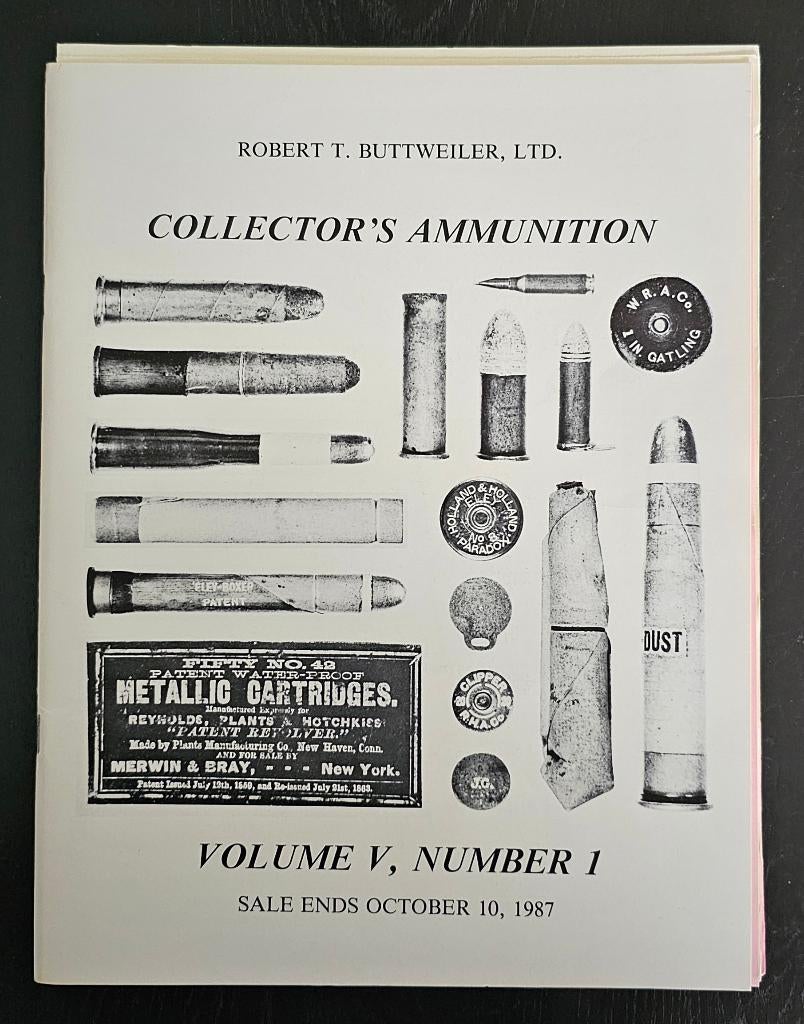 Munitie Veilingcatalogi van Robert T. Buttweiler, Ophalen of Verzenden, Landmacht, Amerika, Boek of Tijdschrift