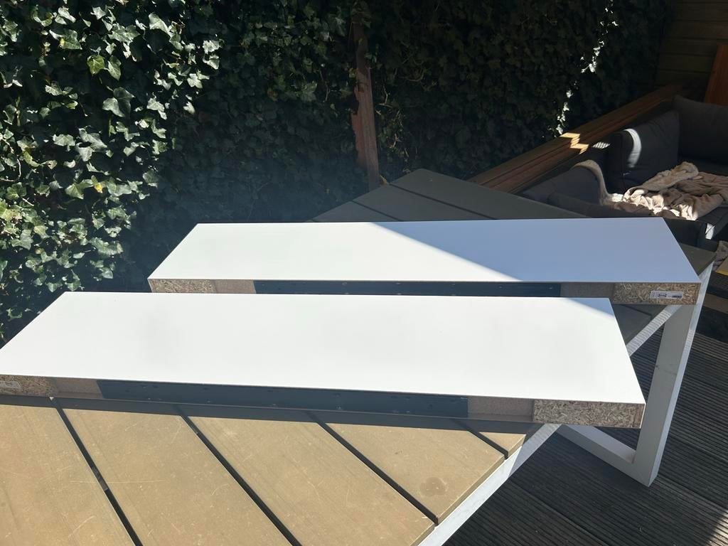 Ikea muurplanken wit 110x26x5 cm met blinde bevestiging, Ophalen of Verzenden, Gebruikt