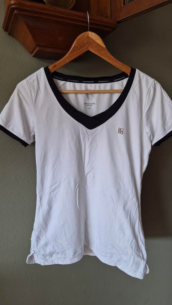 Bjorn Borg wit sport shirt mt L mooie staat, Kleding | Dames, Sportkleding, Wit, Ophalen of Verzenden, Zo goed als nieuw, Bjorn Borg