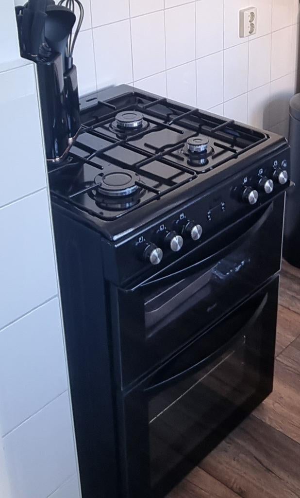 Gasfornuis met 2 ovens op gas, Witgoed en Apparatuur, Fornuizen, Ophalen, 60 cm of meer, 4 kookzones, Gas