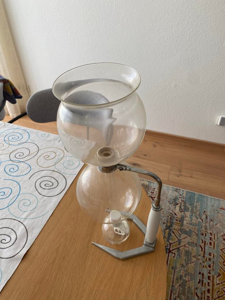 Vintage Heller Sifon Koffiezetapparaat - Glazen Syphon, Gebruikt, Overige modellen, Gemalen koffie, Ophalen of Verzenden