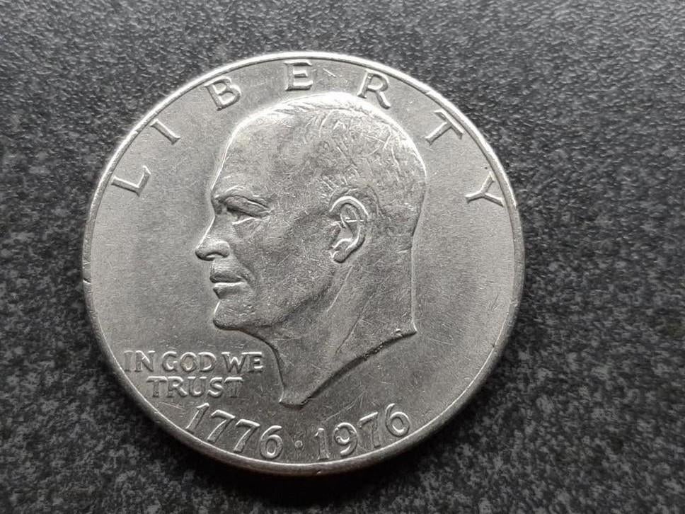 One  Dollar  1776 - 1976  /  Eisenhower  -  37.5 mm.rond, Postzegels en Munten, Ophalen of Verzenden, Noord-Amerika