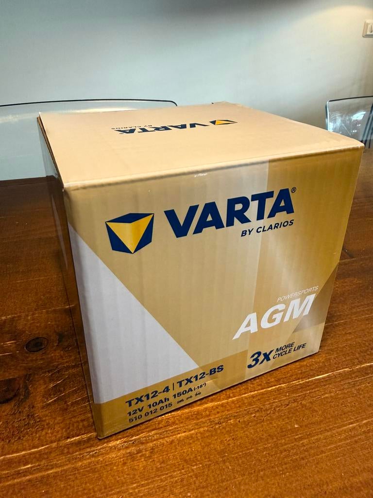 Nieuwe Varta YTX12-4 YTX12-BS 12V 10Ah 150A AGM accu, Ophalen of Verzenden, Nieuw