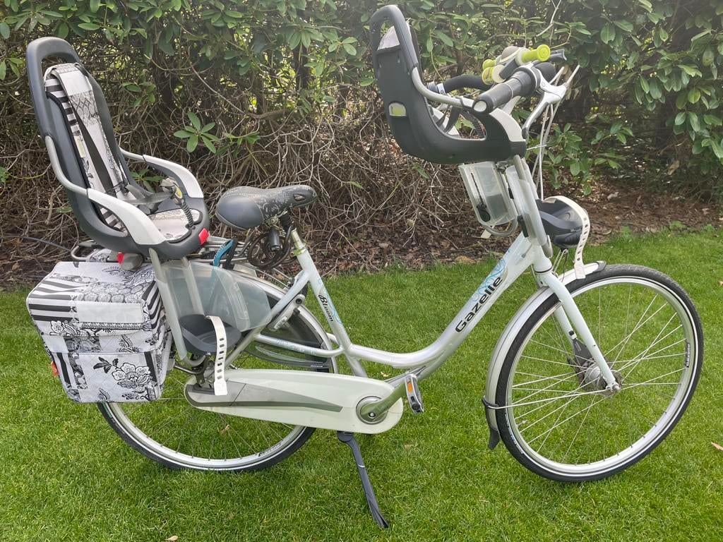 Complete mooie mamafiets /2 zitjes- GazelleBloom (wit-grijs), Ophalen, 2 zitjes, Versnellingen, Gazelle
