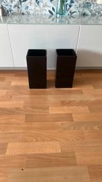 Hoge zwarte bloempotten glans, Ophalen, Zo goed als nieuw