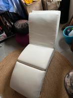 Witte relaxstoel / loungestoel / ligstoel, Kunststof, Gebruikt, Ophalen of Verzenden, 150 cm of meer