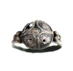 Vingerring brons smal dome 1.66g 17,8g Ø18,5mm     rf014, Antiek en Kunst, Ophalen of Verzenden