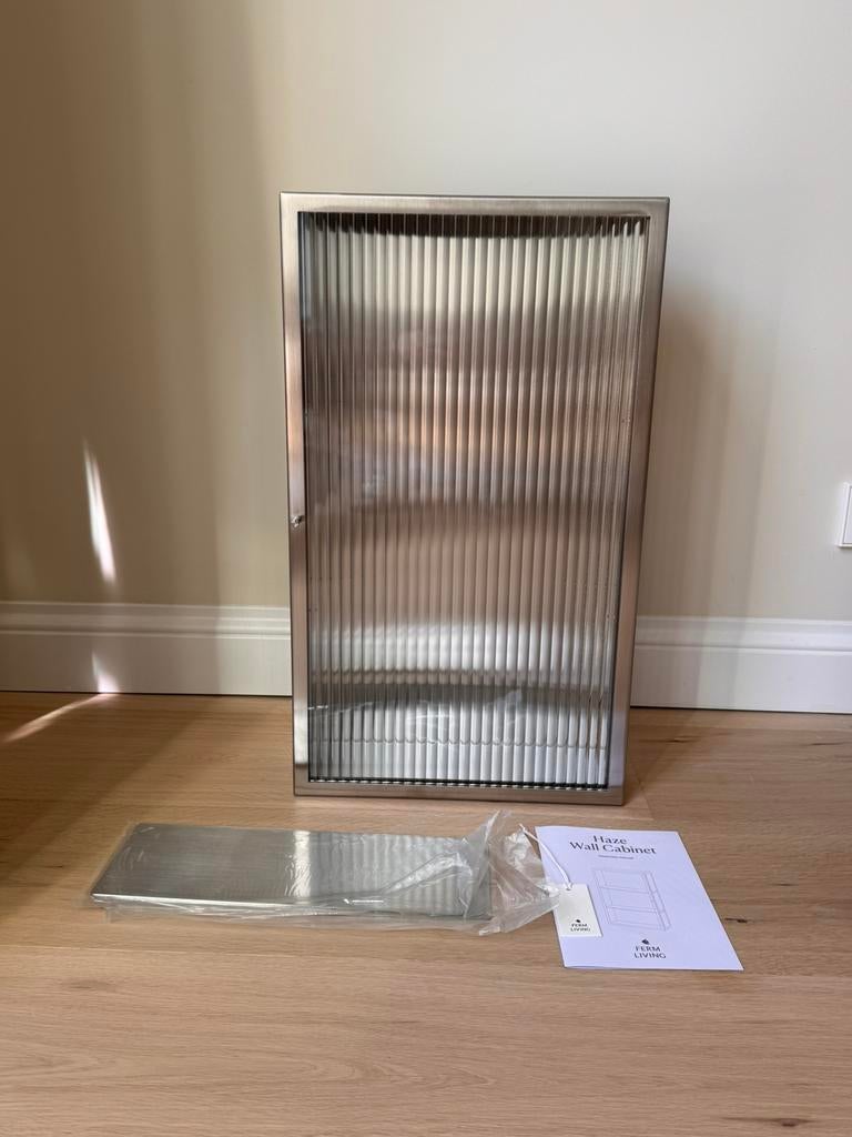 Nieuw!! Ferm Living Haze Vitrinekast zilver, Ophalen, Minder dan 50 cm, Minder dan 100 cm, 25 tot 50 cm