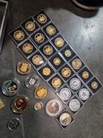 Partij munten verguld en Verzilverd, Ophalen of Verzenden, Losse munt
