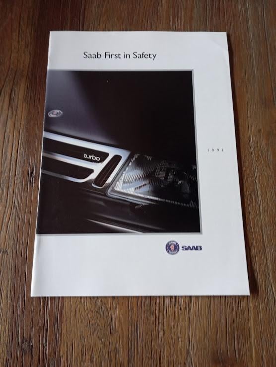 Saab First in Safety 1990 / 1991 Alle Modellen 26 pag., Verzenden, Zo goed als nieuw, Overige merken