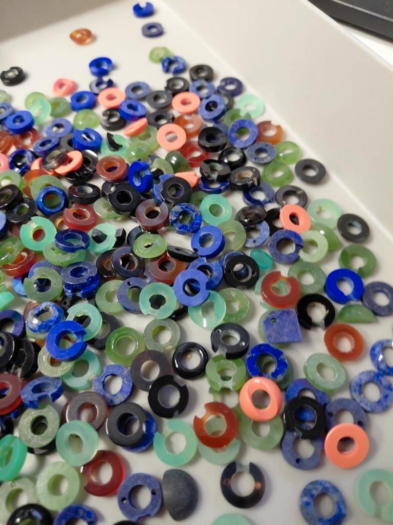 Mix met edelsteen ringetjes, Hobby en Vrije tijd, Kralen en Sieraden maken, Ophalen of Verzenden, Kraal
