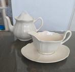 Wedgwood Queen's Plain koffie pot en jus kom, Ophalen of Verzenden