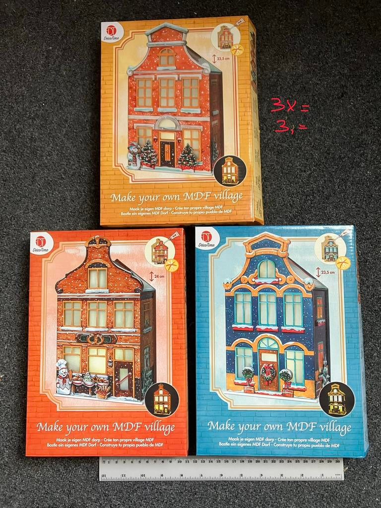 3 huizen om te knutselen nw, Hobby en Vrije tijd, Ophalen of Verzenden, Nieuw