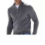 NIEUW! Luca V-hals met rits, Ophalen of Verzenden, Nieuw, Maat 56/58 (XL), Grijs