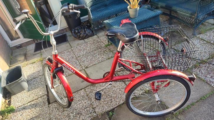 Popal driewieler fiets met mand - Rood, Fietsen en Brommers, Fietsen | Driewielfietsen, Gebruikt, Ophalen of Verzenden
