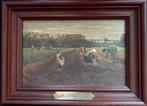 Schilderij Max Liebermann - Aardappeloogst in Barbizon, Ophalen of Verzenden