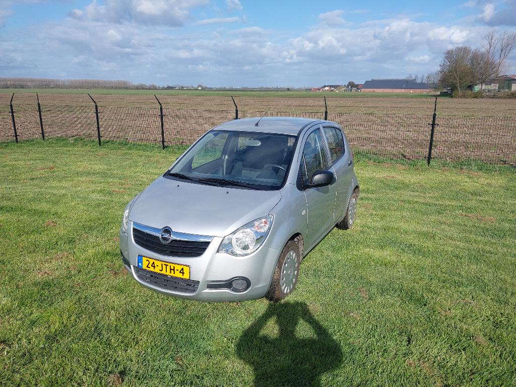 Opel Agila 1.0 12V 2009 airco Top conditie, binnen gestaan., Stof, Metallic lak, Zwart, 0 kg